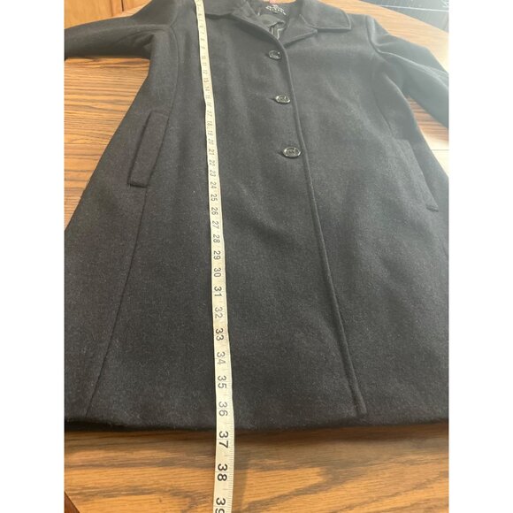 Collection by Gallery black wool button front collared coat size Medium - Picture 9 of 9